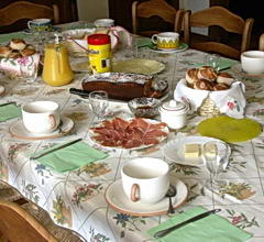 Foto de la mesa del desayuno